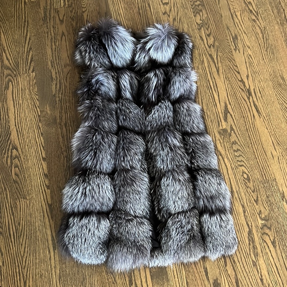 Real raccoon fur vest